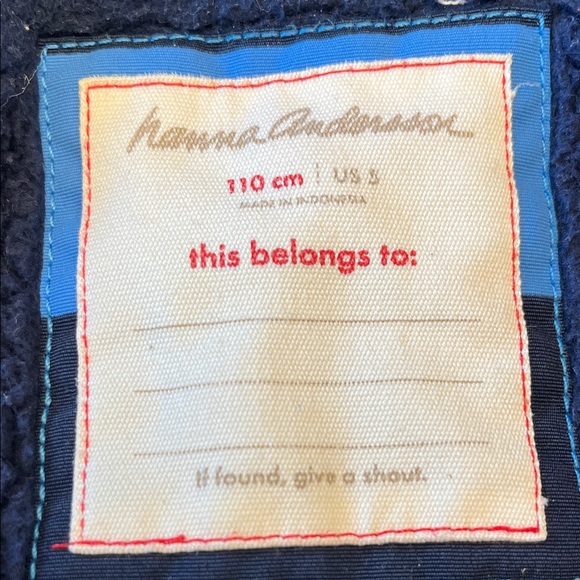 Hanna Andersson Boys Blue and Black Jacket - Picture 2 of 4